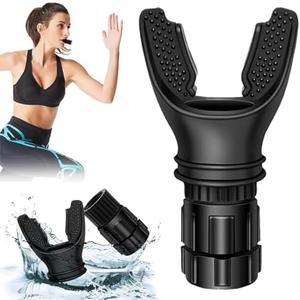 Portable breathing exercise device for lungs, Breathing trainer with Resistance Adjustable, Lung Trainer with excellent quality silicone, Improve Breathing Capacity and Endurance,Easy to Clean and Use, 7 Boxes