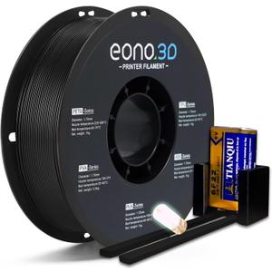 Conductive PLA Filament 1.75mm, 1kg  Electrically Conductive 3D Printer Filament for ESD Protection, Sensors & Functional Prototypes  Compatible with FDM Printers, Black, Matte Plastic Spool