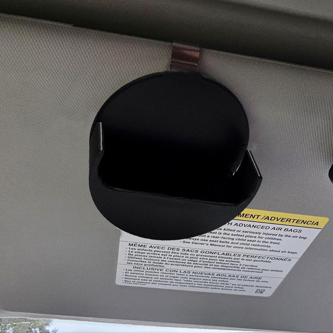 Black Car Visor Clip Holder for ZYN, Nicotine Pouch Organizer with Secure Storage, Lightweight, Durable & Universal Fit for All Vehicles, Unique Gift