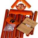 Bamboo Pet Memorial Wind Chimes with Bracelet Dog Memorial Gifts for Loss of Dog Wind Chimes for Loss of Loved One Pet Passing Away Remembrance Bereavement Gift