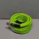 Air Compressor Hose 3/8 Inch x 25 Feet Hybrid Hose with Fittings, Flexible and Kink Resistant, 1/4" Industrial Quick Coupler and Plug Kit - Green