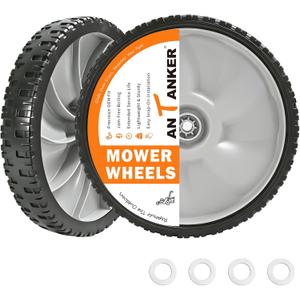 11 Inch Lawn Mower Rear Wheel Replacement, Fits Arnold 490-325-0023, Universal Plastic Wheel for MTD, Craftsman, Toro & More, 11 INCH-2PCS