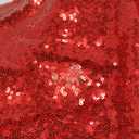 QueenDream Sequin Tablecloth 60x102 Inch Red Tablecloth Glitter Table Cloth for Bridal Shower Birthday Engagement Wedding Party Decorations
