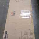 HOMCOM Kitchen Island with Stainless Steel Top, Traditional Kitchen Island with Storage, Butcher Block Cart 2-Tier Open Shelves, Drawers, White