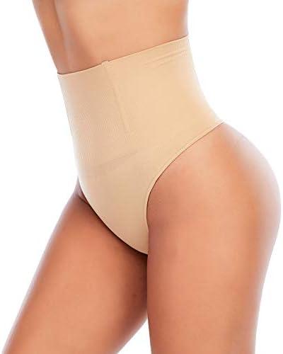 Werena Tummy Control Thong Shapewear for Women Seamless Shaping Thong Panties Body Shaper Underwear Small