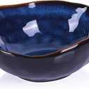 6" Blue Ceramic Decorative Bowl, Key Bowl for Entryway Table, Candy Dishes, Salad Bowl, Fruit Bowl for Kitchen Counter, Blue Small Jewelry Trinket Dish for Bedroom, Bedside Table, Living Room