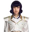 VGbeaty Girls Short Black Purple Wig with 2 Buns Cartoon Role Princess Anime Cosplay Wig Heat Resistant Synthetic Fiber Soft Durable Breathable Cap for Halloween Costume Fancy Party