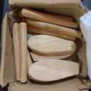 Wooden Step Stool Children Toddler Chair Kids Desk Chair with Non-Slip Foot Mat Wood Wax Oil Craft Sensory Table for Kids Playroom Classroom Home, 2 Pack