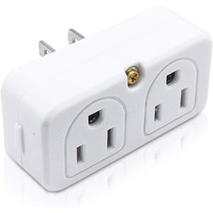 SYCON Adapter Outlet Extender, 2-Prong Mini Wall Plug, Multi Outlet Splitter with 4 Outlets