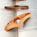 5 x 2Pcs Just One More Page  Personalized Book Page Holder,Wooden Book,Custom Name Thumb Spreader,Valentines Day Gift,Reading Gift for Book Lovers & Kids(Walnut,Beech)