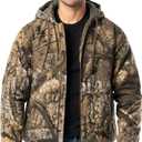 Realtree mens Insulated Duck Quilted Lined Full Zip Hoodie (5X-Large)