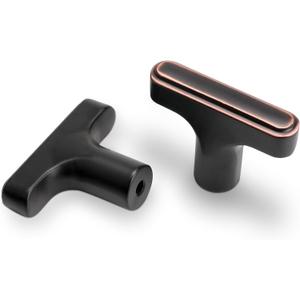 3 x 10 Pack Oil Rubbed Bronze Cabinet Knobs - Zinc Alloy, 29mm x 40mm x 39mm, Modern Style, Ambidextrous, Indoor Use