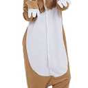 SAMGU Sloth Onesie Costume, Halloween Cosplay Cartoon One Piece Pajamas Homewear for Women Men Medium