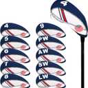 Craftsman Golf US Flag Neoprene Golf Club Head Cover Wedge Iron Protective Headcover for Callaway, Ping, Taylormade, Cobra, Etc.