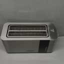 Mueller UltraToast Full Stainless Steel Toaster 4 Slice, Long Extra-Wide Slots for Bagels and Waffles, 6 Browning Levels, LED Display, Cancel/Defrost/Reheat Functions & Removable Tray, Kitchen Gadgets