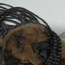 36" 360 Knotless Box Braided Wig with Swiss HD Full Lace  Pre-Cut, Black, 80 Strands, Lightweight Synthetic with Human Hair Baby Hair