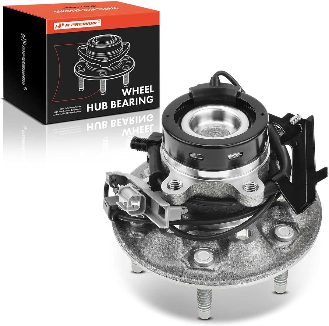 A-Premium Front Left Wheel Bearing and Hub Assembly with ABS & 6-Lug Compatible with Chevrolet Colorado 2004-2008 & GMC Canyon 2004-2008, RWD and with Z71 Off Road Package