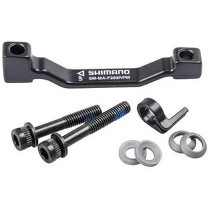 Shimano Spares Adapter for Post Type calliper, for 180mm Post Fork Mount to 203 mm Rotor, Black