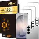 Ailun Glass Screen Protector for Galaxy S26+ / S26 Plus [6.7 Inch] 3Pack+2Pack Camera Lens Tempered Glass Fingerprint Unlock 0.25mm Anti-Scratch Case Friendly Clear-HD[Not for S26/S26 Ultra] (Transparent)