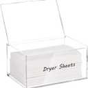 Simetufy Dryer Sheet Holder for Laundry Room, Acrylic Laundry Clear Dryer Sheets Dispenser Container Box with Lid for Organizing Fabric Dry Sheet, Laundry Pods