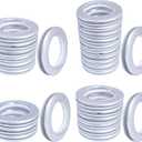 Curtain Grommet Kit for Curtains Rings, 32 Pack Silver 1-9/16 in ID