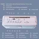 Cassette Tape Player and Tape Cassette Recorder with Bluetooth Boombox, AM/FM Radio, USB, Earphone Jack, Built-in Microphone, DC/AC Powered, Portable Cassette Player Recorder(White)