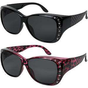 Sunglasses that Fit Over Glasses for Women UV Protection Polarized and HD Vision Fitover Eyeglasses