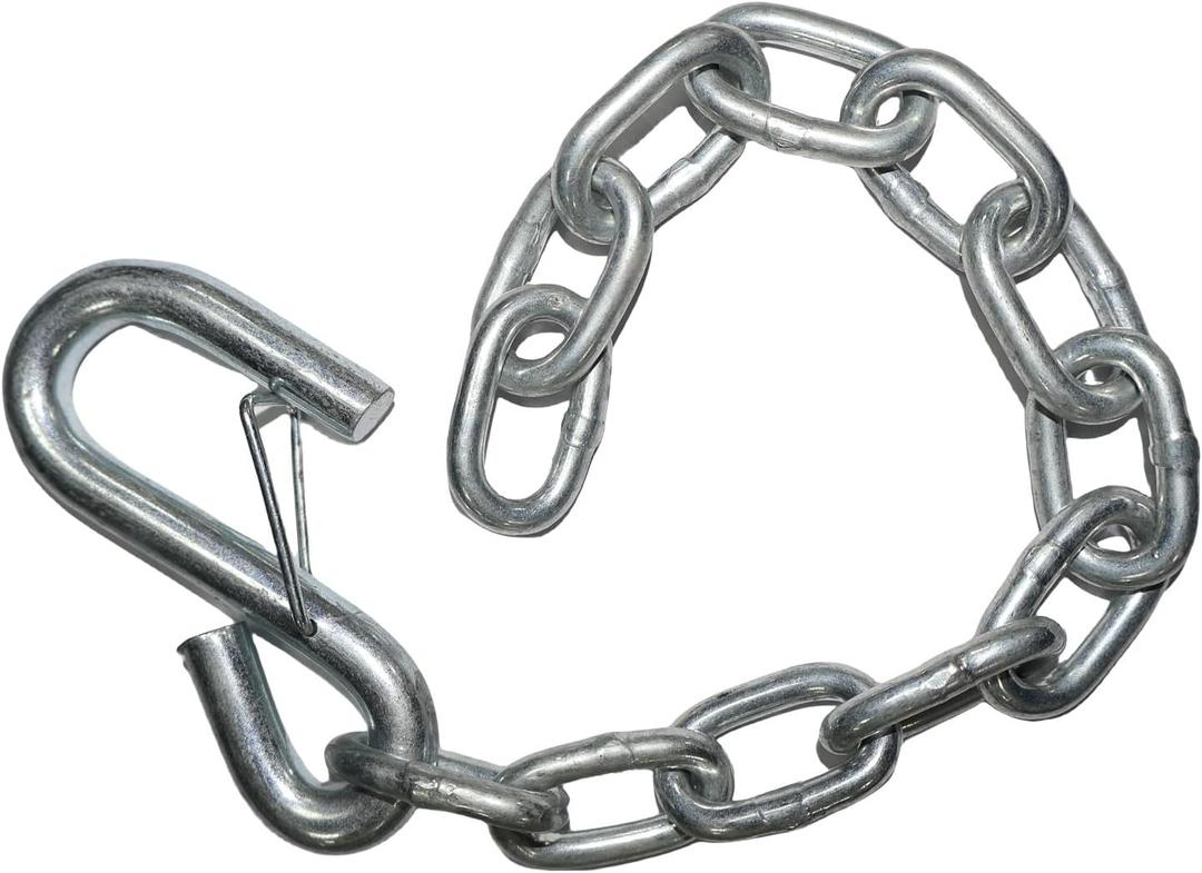 QPQ 15-Inch Boat Trailer Safety Chain With Hooks, Secure Towing Trailer Accessory Replacement Part with,Boat Safety Equipment
