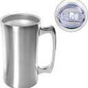 Stainless Steel Double Walled Mugs 20 oz Metal Coffee & Tea Cup Mug Insulated Cups with Handles Keep Drinks Cold or Hot Longer (1Pcs)