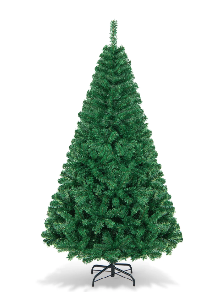 6ft Artificial PVC Christmas Tree w/ Stand, Indoor/Outdoor