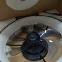 VOLISUN Low Profile Ceiling Fans with Lights and Remote, Fandelier Ceiling Fan Flush Mount, 3000K-6500K Smart Bladeless LED Fan Light, Black Modern Ceiling Fans with Lights for Bedroom (19.7 INCH)