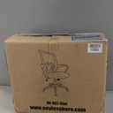 BestOffice | Ergonomic Office Chair | Mid-Back Swivel Desk Chair | Breathable Backrest & Lumbar Support | Adjustable Height | Sponge Seat | Rolling Wheels | Blue | for Adults & Women