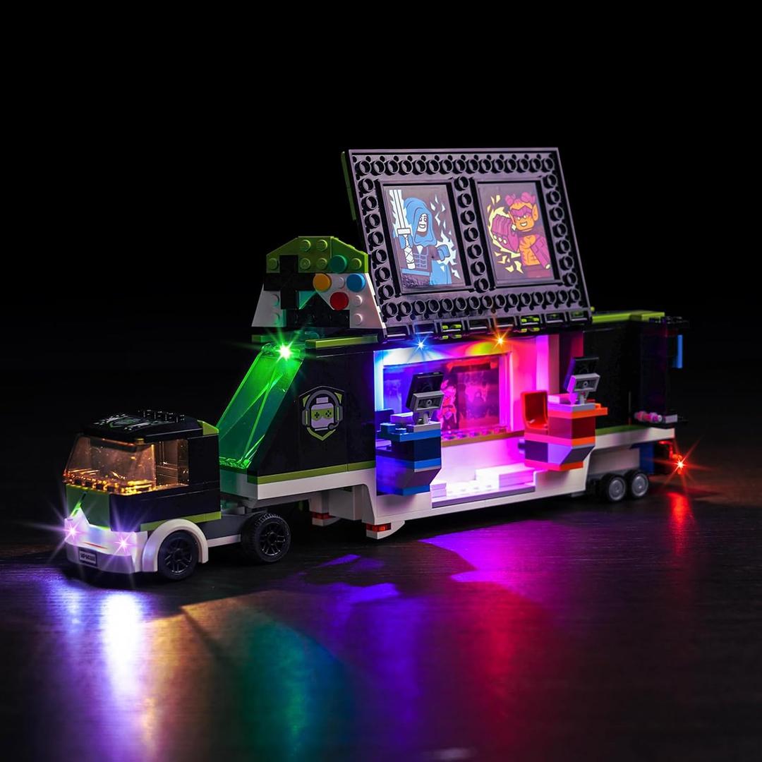 LocoLee LED Light Kit Compatible with Lego Gaming Tournament Truck 60388, DIY Creative Lighting Set Accessories Compatible with Lego 60388 Building Set (Lights Only, No Models)