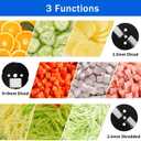 3 in 1 Commercial Vegetable Dicer Chopper,Multifunctional Food Processor, Electric Potato Cutter Automatic Onion Slicer& Shredder with 3 Blades