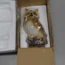 WONDHOME Solar Owl Garden Statues Outdoor Decor Resin Owl Figurine with LED Lights Owl Sculpture for Porch Patio Lawn Yard Decorations Christmas Housewarming Gifts for Women Mom, Brown Owl