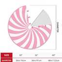 Swirl Stripe Christmas Tree Skirt 48 inches Sweet Candy Cane Pink Christmas Decorations Xmas Tree Mat Holiday Party Home Decorations (Pink, 48in)