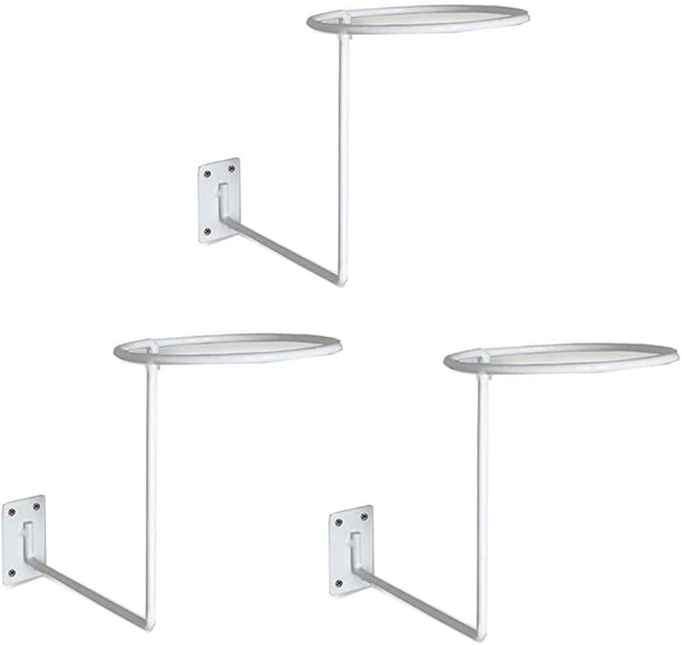 PEI Motorcycle Accessories Helmet Holder Jacket Hanger Wall Mounted Multifunctional Rack (White 3pc)