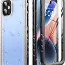 SOKUSIN for iPhone 14 Case Waterproof - Full Body Bumper Case with Built-in Screen & Camera Protector, Shockproof Drop Dust Proof Rugged Protective Phone Cover with Wrist Strap, 6.1", Clear (for iPhone 146.1", Clear)