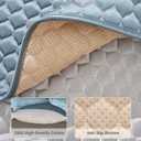 Dog Crate Pad for Dog Cages Soft Tricot Kennel Pad Anti-Slip Dog Bed Mat for Crates Durable Washable All Season Pet Beds Blue 42280.2inch