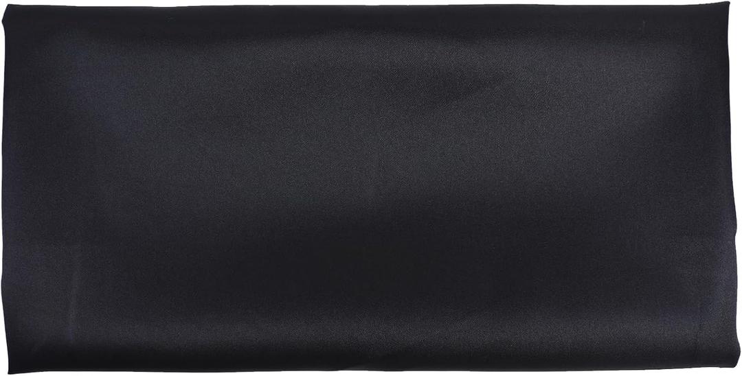 Satin Fabric by The Yard 60 Inch Wide Soft Silky Charmeuse Satin Fabric Soft Cloth Bridal Dress, Wedding Decorations, Crafts, Sewing, Draping, DIY Apparel Crafts (Black, 1 Yard)