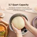 Bear 3.7-Quart Electric Dough Maker with Fermentation Function, Crafted with 304 Stainless Steel for Pizza & Bread Dough, HMJ - A35M1
