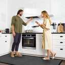 6ft Kitchen Runner Rugs Non Skid, Absorbent Small Jute Kitchen Carpet Rugs, Rubber Backed Home Floor Mat, Black