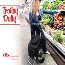 dbest products Trolley Dolly Black Foldable Shopping cart for Groceries with Wheels and Removable Bag and Rolling Personal Handtruck Standard