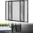 Premium RV Screen Door Protector, Lightweight Adjustable 22"- 35" RV Entry Screen Door Grille, Metal Screen Door Guard for RV, Camper, Yard, Garden