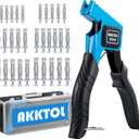 AKKTOL Molly Bolts for Drywall & Plaster Walls (0.12"-1.28"), Easy to Use with Setting Tool, 36 PCS Heavy-Duty Hollow Wall Anchors in 6 Sizes, Holds Up to 65 LBs, Includes Storage Box