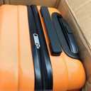 Amazon Basics 21" Hardside Carry-On Luggage with Spinner Wheels, Expandable for Up to 25% More Space, Scratch-Resistant Hardshell Suitcase, Telescoping Handle, Orange
