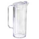 TableCraft PP322FIN Infusion Beverage Pitcher, 2 qt., With Lid, Dishwasher Safe, SAN Plastic, Clear, BPA Free