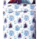 Jay Franco Kids Sheet Set with Fitted, Flat Sheets & Pillow Cover - Ultra-Soft Bedding with Pillowcase for Room Decor, Multi - Frozen, 4 Piece Full (Frozen 2 Spirit)