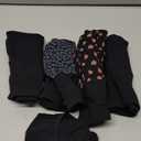 INNERSY Women's Underwear Cotton Soft Underwear High Waisted Breathable Briefs 5 Pack(X-Large, Black Rose)