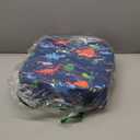 Eiury Toddler Booster Seat for Dining Table, Portable Kids Booster Seat with Safety Buckles Portable Increasing Booster Cushion with Non-Slip Bottom (Blue Dinosaur)